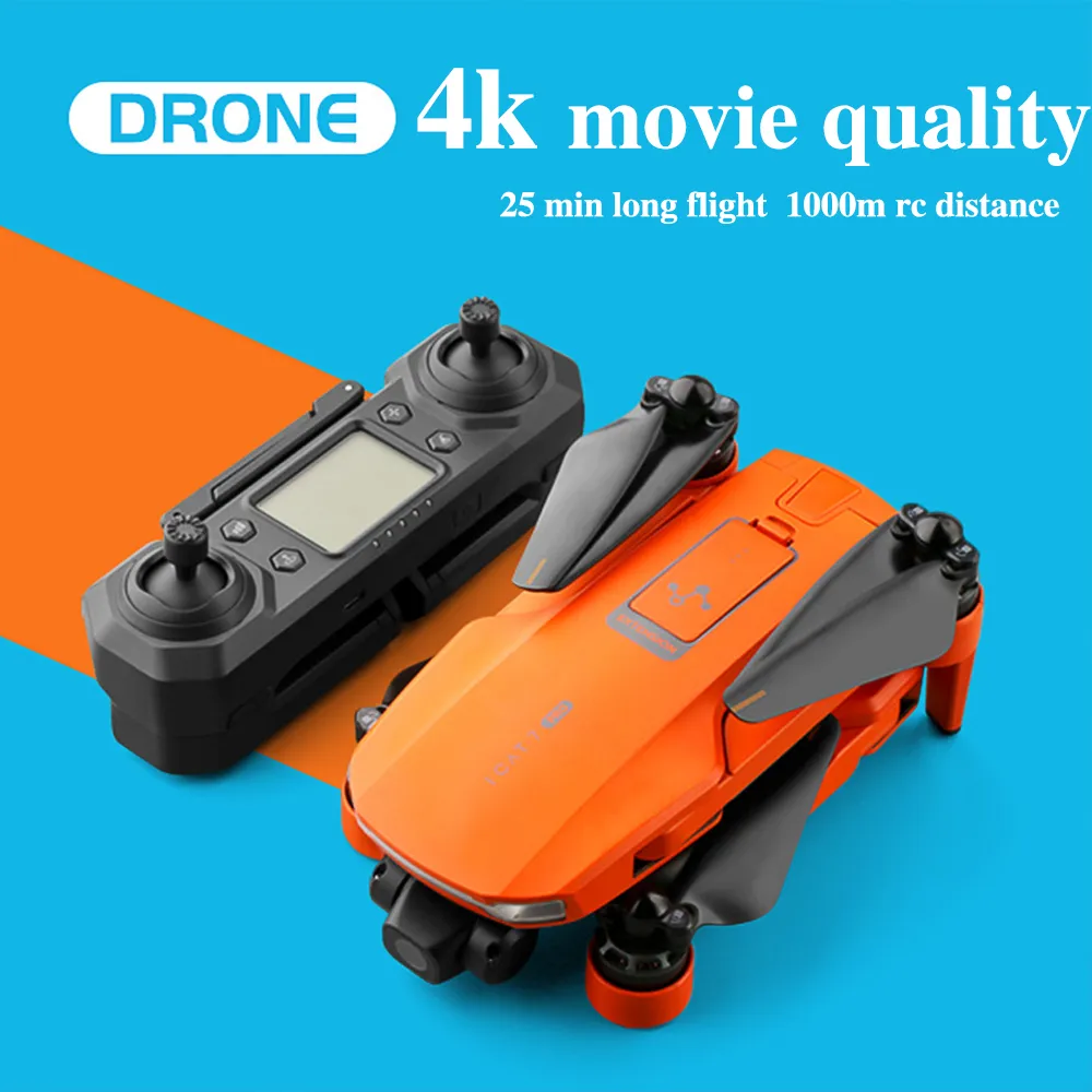 2020 NIEUWE DRONE 4K GPS 5G WIFI Twee Axis Gimbal Camera Borstelloze Motor Ondersteunt TF-kaart Vlucht voor 25 minuten Icat7 vs SG906 PRO