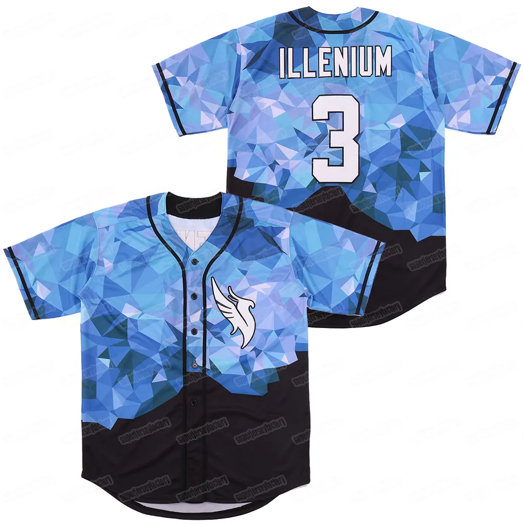 Unisex Baseball Jersey DJ Illenium 3# Diamond From