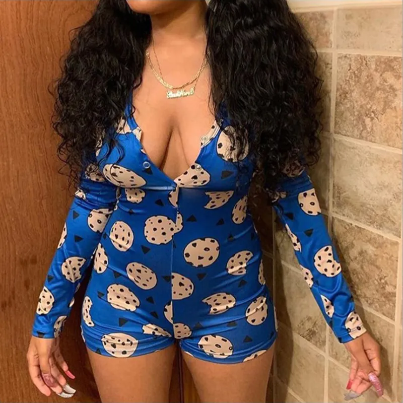 Onesie Pajamas For Women Plus Size Bodysuit Booty Bodycon Stretch
