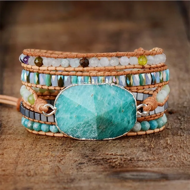 FANCY SHINY Leather Wrap Bracelets Crystal Beads India | Ubuy