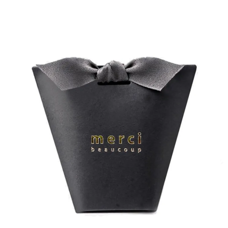 MERCI BEAUCOUP White Black Color Gift Boxes Custom Tissue