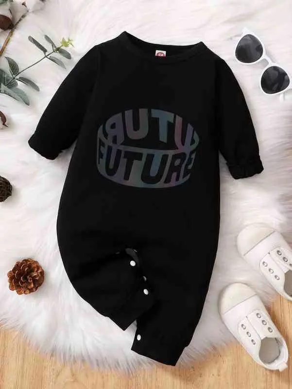 Baby Letter Graphic Jumpsuit SHE