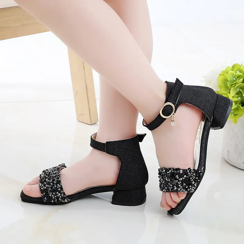 Sandalias Zapatos Para Niños Tacones Altos Niñas De Verano Princesa 456 7 8 9 10 11 12 13 14 Años De 93,19 | DHgate