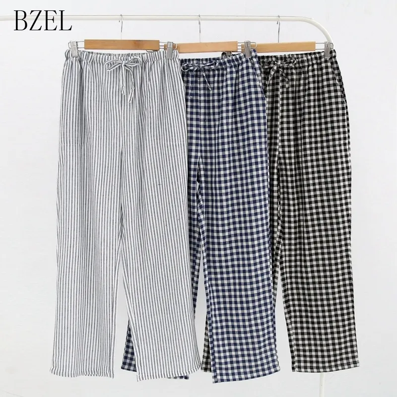 BZEL Printemps Autunm Coton Home Pantalons Hommes Sommeil Bas Pyjama Casual Mâle Pijama Androman Pantalon Pyjama 3 Couleur 201109