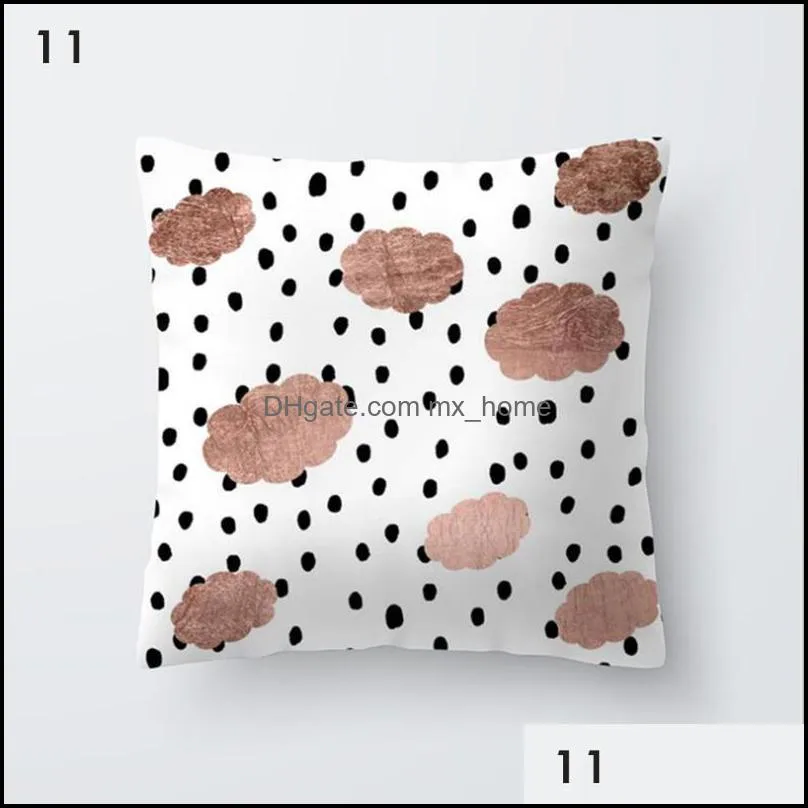 Pillow Case Rose Gold Geometric Pineapple Glitter Cushion Cover Geometric Print Decorative Cushion Throw Pillow cover Home Decor