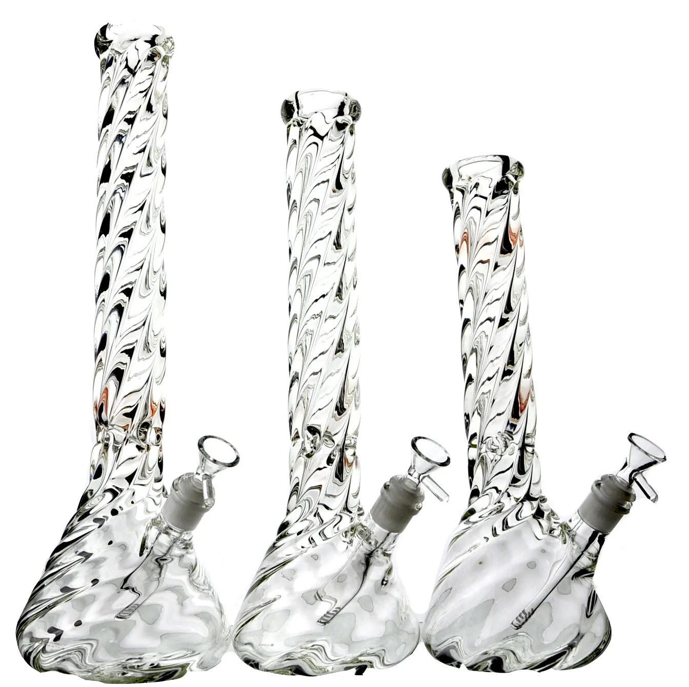 17,5 pouces / 15,5 pouces / 13,5 pouces Bongs en verre 18MM Joint SpinalFilter Tube Oil Rigs Bubbler Pipe à eau Bong Narguilé Fabriqué sur commande uniquement