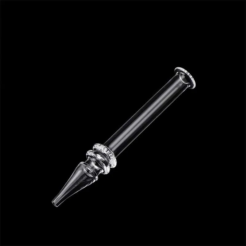 5 Inches Quartz Dab Straw Portable Pen Style Dab Mini NC Clear Heady Quartz Tips Dab Tube för vaxtorra örteriggar