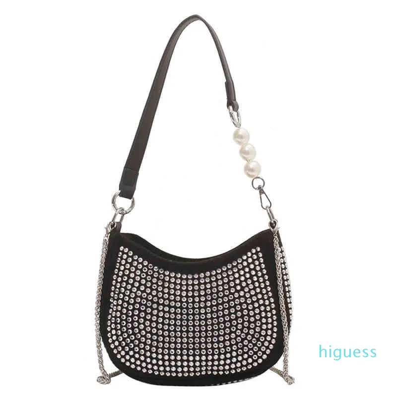 Designer- Bolsas De Ombro Mulheres Handbags Rhinestones PU para Top Handle Underarm Moda Casual Tote