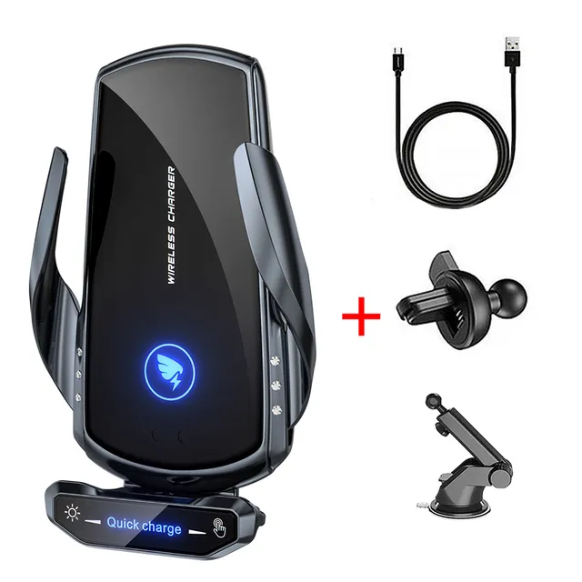 カーワイヤレス充電器15W |スマートフォン用の自動クランプ カーワイヤレス充電器15W |スマートフォン用の自動クランプ