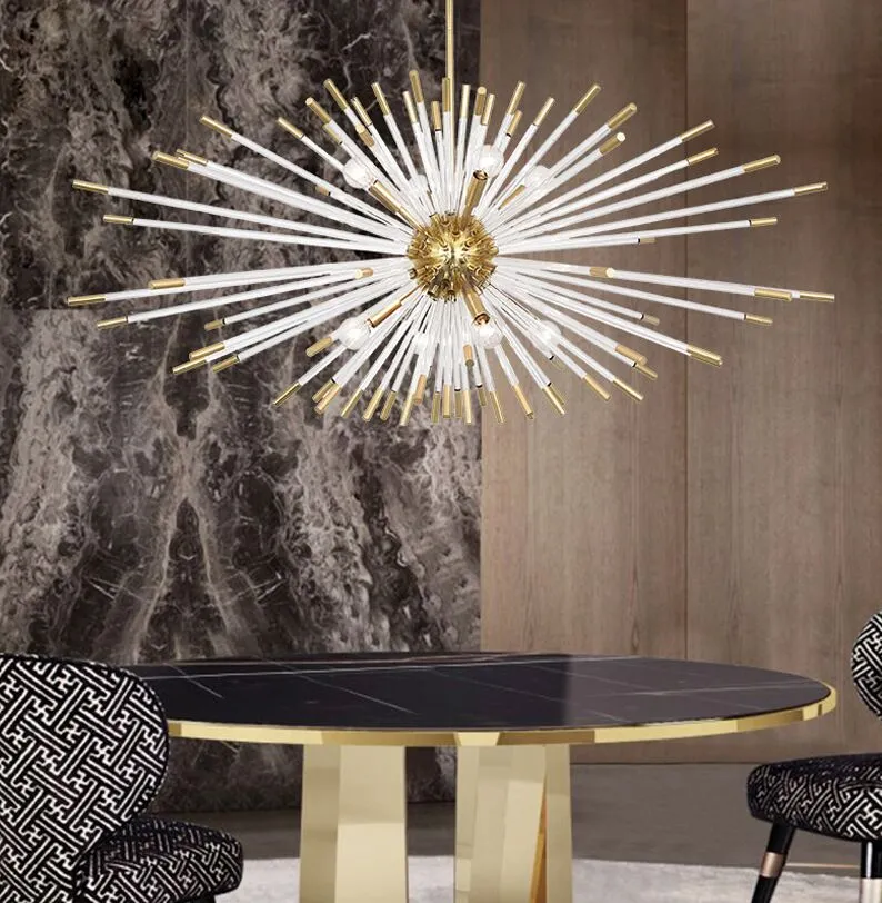 New modern crystal chandelier for living room deigner glass light fixture dining bedroom gold home decoration cristal lamp