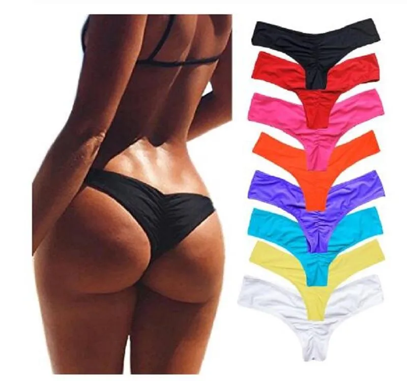 Badmode Dames Slips Bikini Bottom Side Ties Braziliaanse Thong Badpak Classic Cut Bottoms Zwemmen Korte Dames Badpak