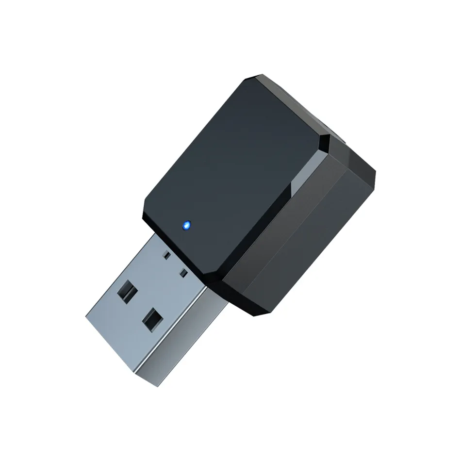 Bezprzewodowe nadajniki Bluetooth V5.0 Adapter Odbiornik USB Głośniki muzyczne 3.5mm AUX z mikrofonem Car Stereo Adapter KN318