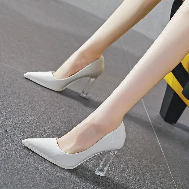 White clearance comfort heels