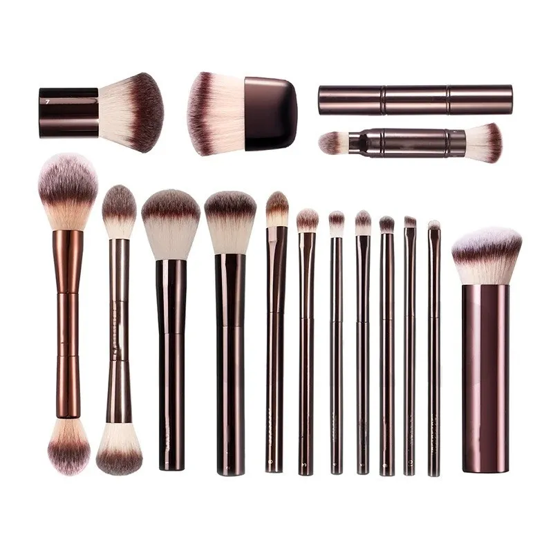 Hourglass Makeup Brushes No.1 2 3 4 5 7 8 9 10 11 Vanish Veil Ambient Double-Endt Powder Foundation Cosmetics Brush Tool 17Model