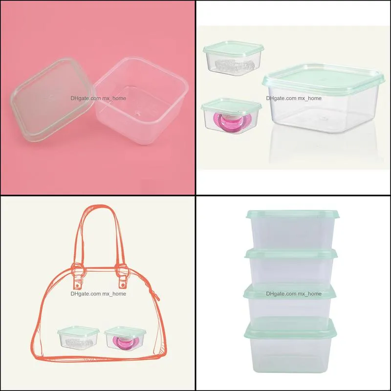 4 pcs/Set Portable Milk Powder Formula Dispenser Food Container Infant Feeding Storage Box for Baby Care Toddler Travel Food Box