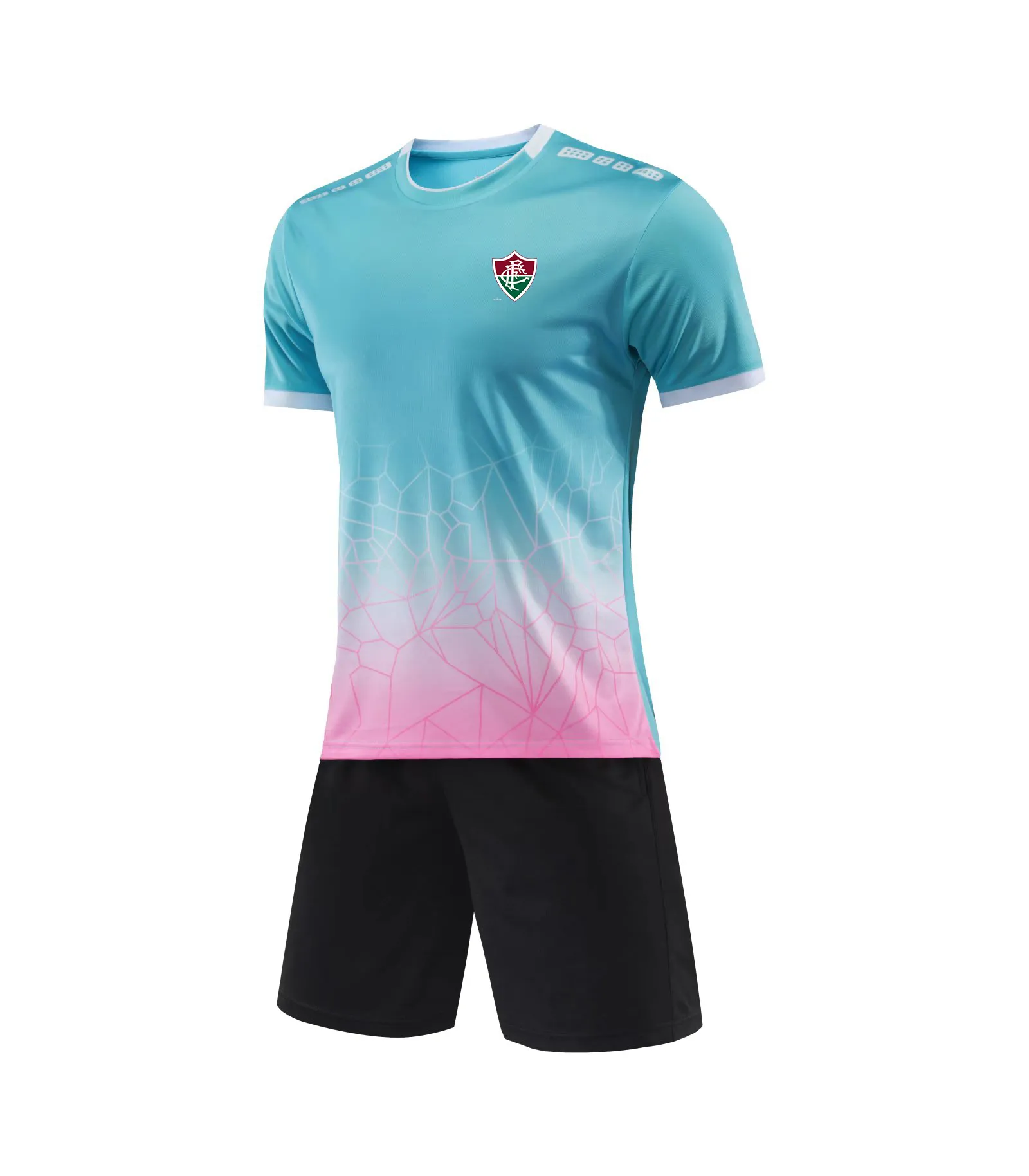 Fluminense FC 남성용 트랙 슈트 고품질 레저 스포츠 야외 훈련 짧은 슬리브와 얇은 빠른 건조 티셔츠