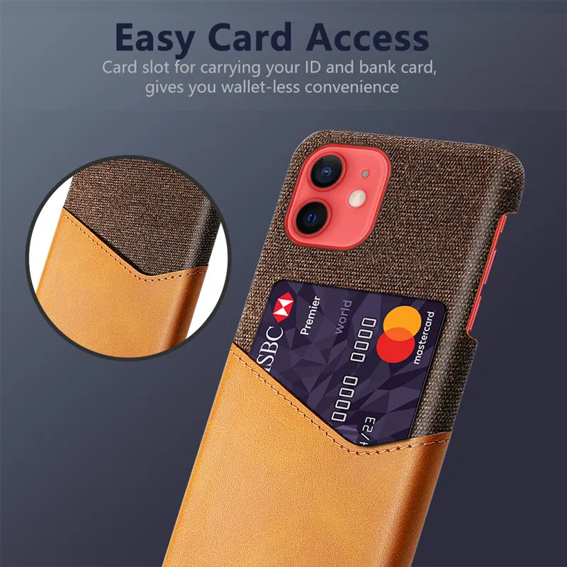 Étui de téléphone portable adapté pour iP 12 mini, étui de protection anti-chute pour carte unique