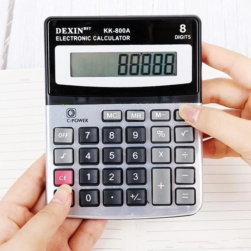 Calculatrices en gros Calculatrice de finances de bureau avec voix commerciale Calculatrice électronique à 8 chiffres Papeterie scolaire à domicile Grand écran x0908