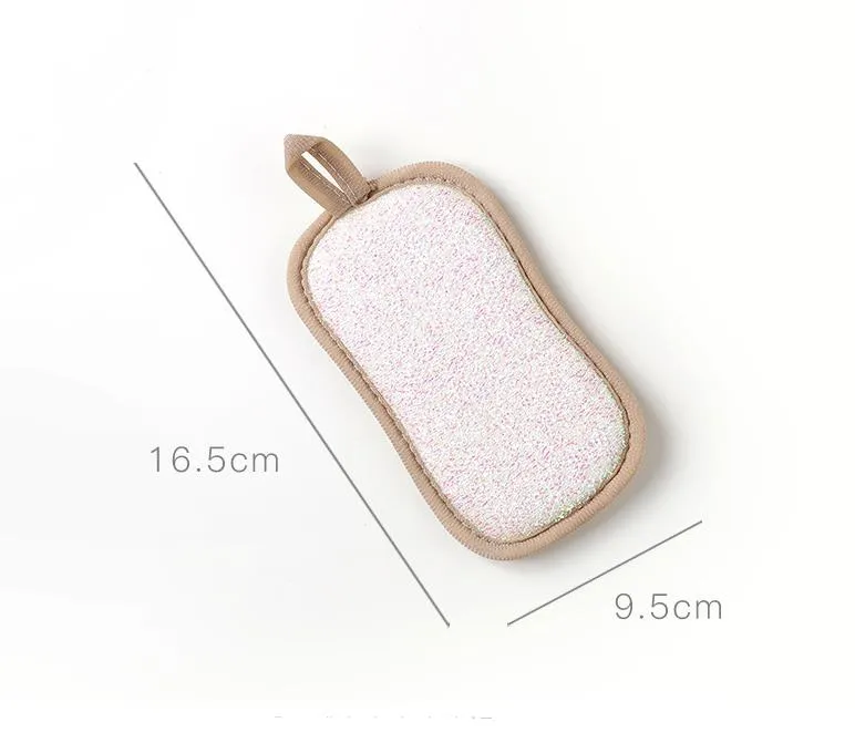 Magic Cloth Double Sided Sponge Scouring Kitchen Cleaning Tools Brush Wipe Pad Decontamination Dish Towels SN3632