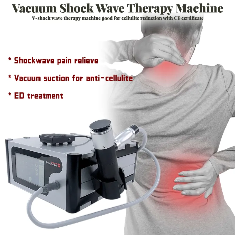 Portable Shock Wave Therapy Physiotherapy Slimming Machine With Vacuum Suction ED Physical Equipment for Home Salon Use