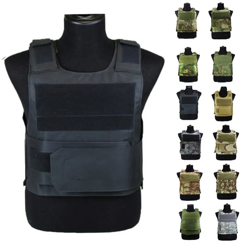 18 kleuren zachte tactische molle vest airsoft body armor schieten paintball verstelbare bandjes gevecht vest outdoor jacht CS game doek