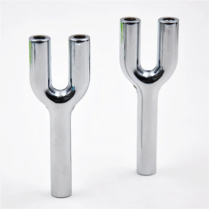 Pipes pour fumer en gros - 1 X Double Tube Silver Snuff Sniffer Metal Pipe Snorter Cleaners1