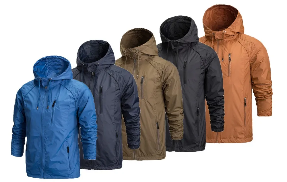 Erkekler Tasarım Su geçirmez Softshell Ceket Windproof Nefes Yürüyüş Ceketler Spor Kamp Yağmur Kapüşonlular ücretsiz gönderim için