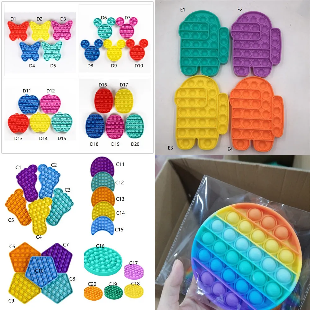Multi Shape Fidget Multi Shaped Push Popper Board Fidget Best Fidget Toys For Kids Bubble ...