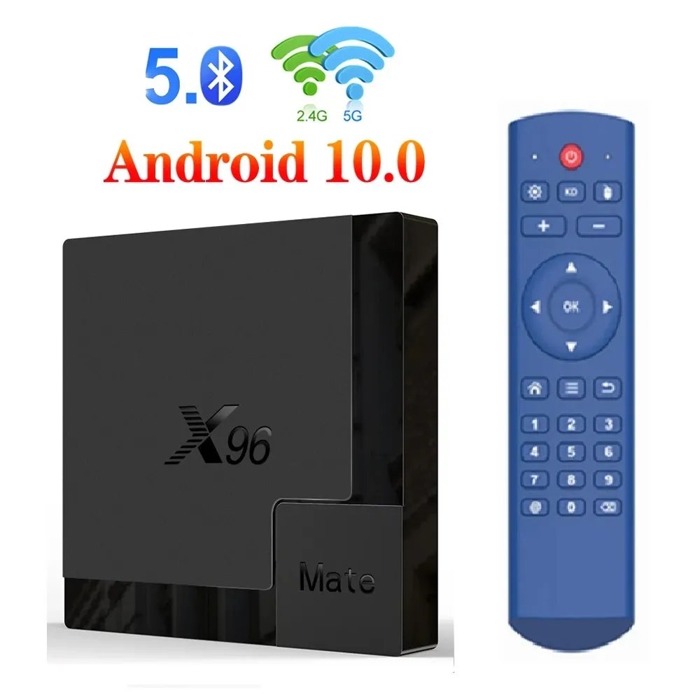 X96 Mate Andriod 10.0 Player Allwinner H616 4GB + 32GB Dual WiFi 2.4G + 5G BT5.0 Android TV Box лучше, чем X96Q MAX T95