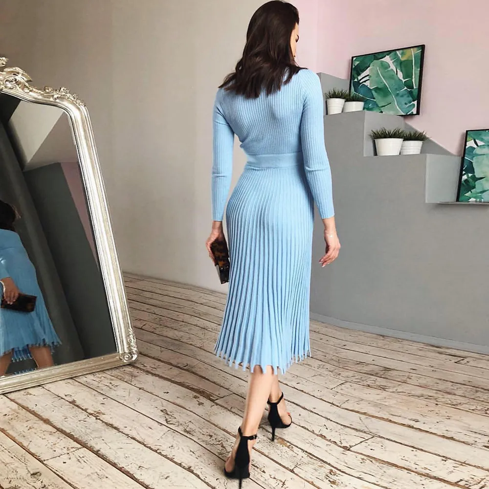 Elegant Knit Long Sleeve Dress - Slim Fit Sweater Dress for Women - Shop  Now! from Dhgate Basic & Casual Dresses - price 42.1