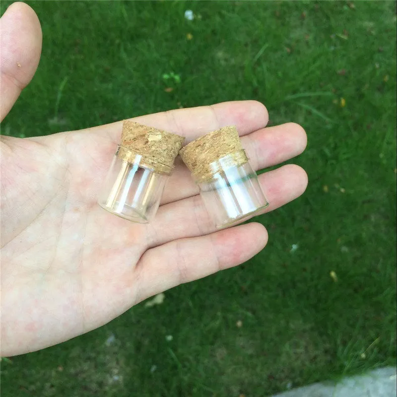 Small Glass Vials Jars In vitro Bottle With Cork Stopper Empty Glass Transparent Mason Jars Bottles