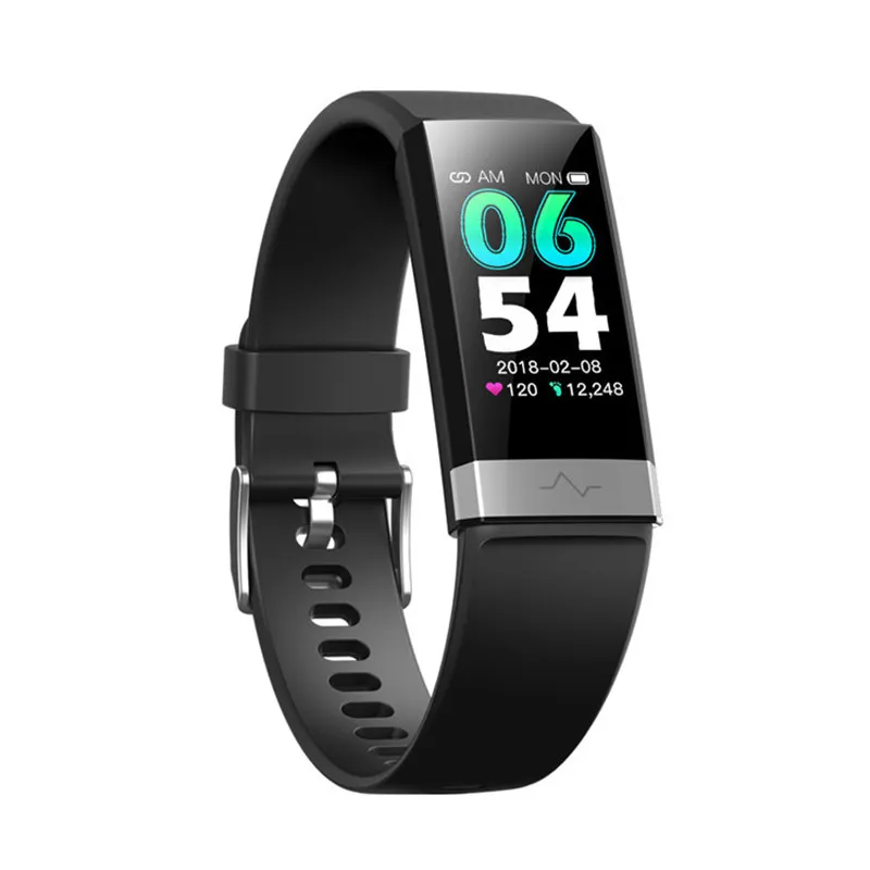 Armband V19 EKG Hjärtfrekvens Blodtryck Blod Oxygen Övervakning Vattentät Sport Pedometer Smart Armband Gratis Frakt