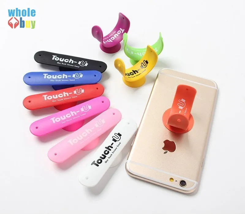 Dotknij Uchwyt Ssania Disc Puchar Plaski Telefon One Kształt Silikonowy Sucker Stand Mount dla iPhone Wszystkie Smartfony Universal