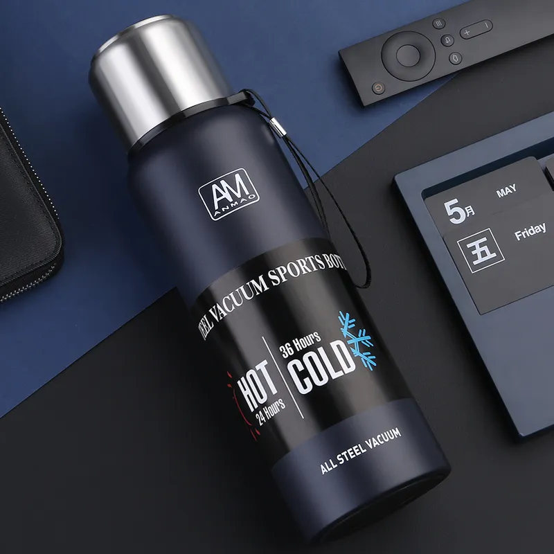 Double Wall Stainless Steel Thermos Cup Large Vacuum Insulated Flask ...