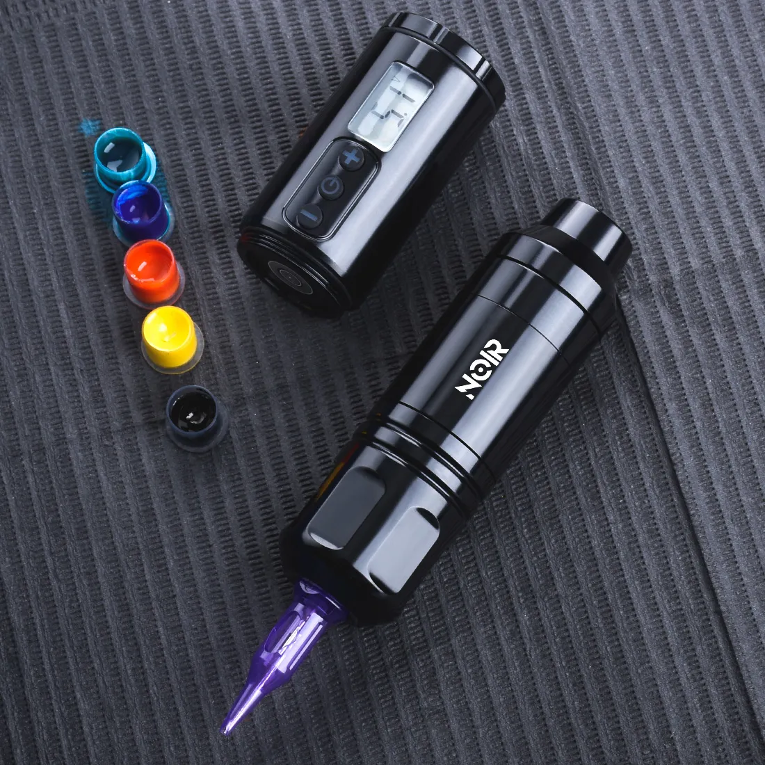 Noir Wireless Rotary Tattoo Pen Machine RCA-Kabel mit austauschbaren Batterien WQP-035