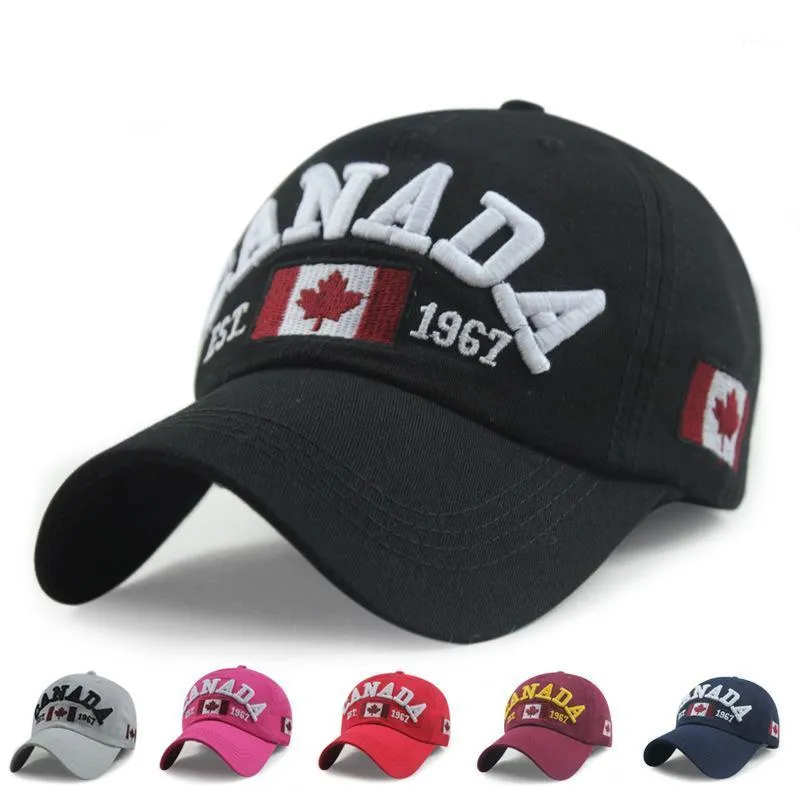 Kogelcaps aankomsten katoen gorras canada honkbal cap vlag van hoed snapback naderbaar herenmerk voor volwassenen1