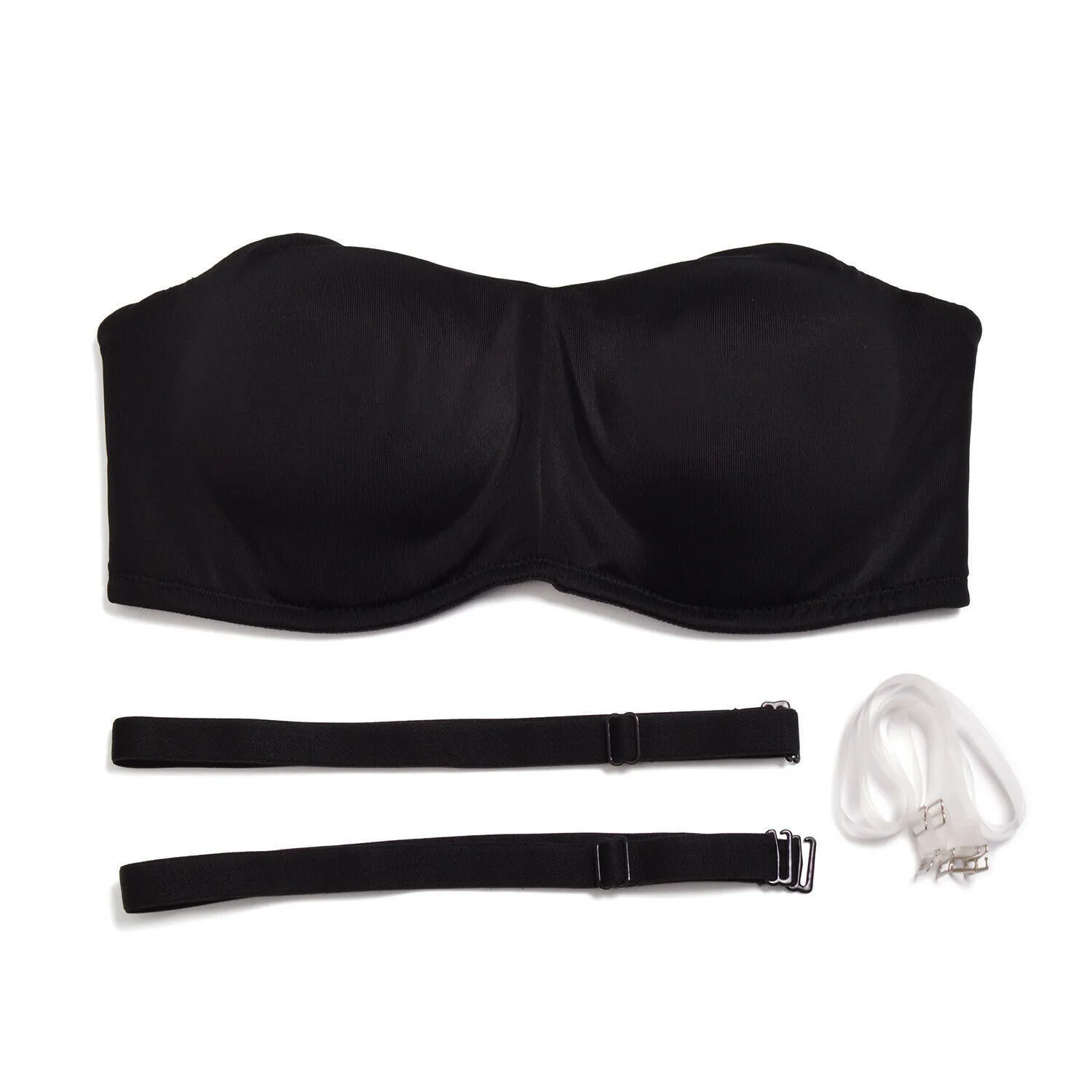 Sexy Strapless Push Up Bra With Transparent Chest Straps Plus Size