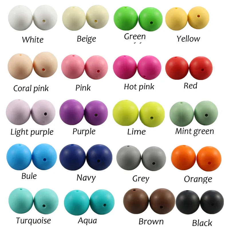 Silicone Beads Bulk: 10MM DIY Teething Necklace Kit BPA Free