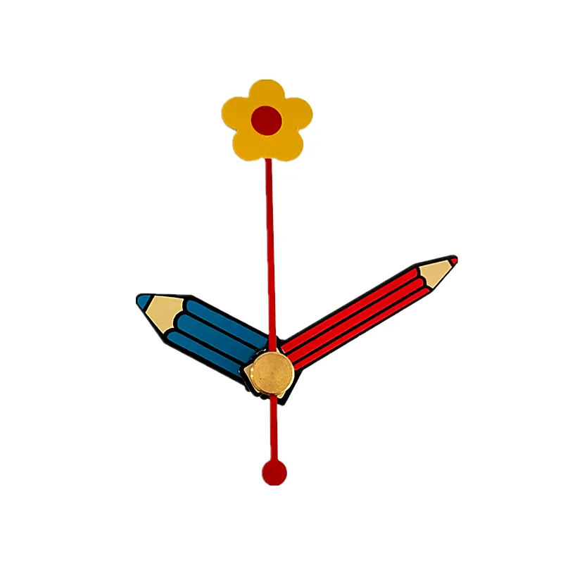 En gros 50 ensembles de crayons de fleurs en métal coloré pour accessoires de réparation de mécanisme de mouvement d'horloge à Quartz