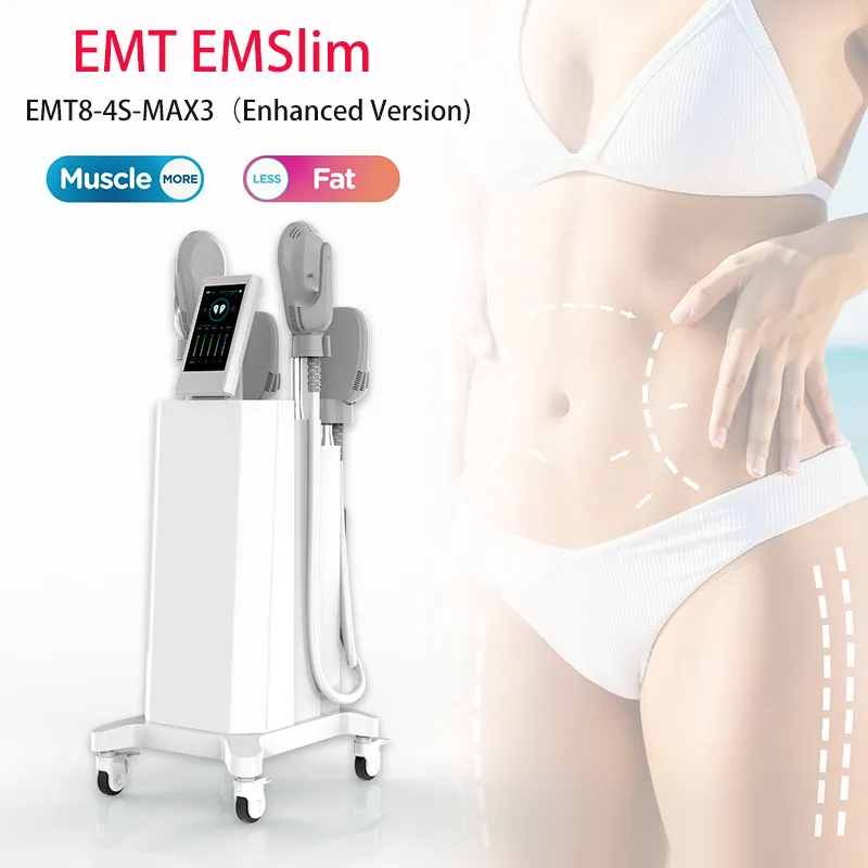 New EMT8-4S Супрамаксимальные сокращения неинвазивных корпус для похудения мышц наращивание жира Снижение жира Эмслим Улучшить использование живота для мужчины и женщины