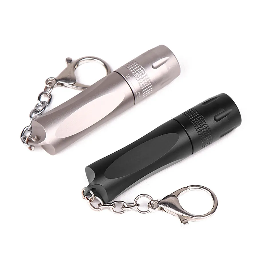 휴대용 미니 펜 라이트 T6 2000lm LED 손전등 토치 포켓 조명 방수 랜턴 AA 배터리 강력한 LED 키 링