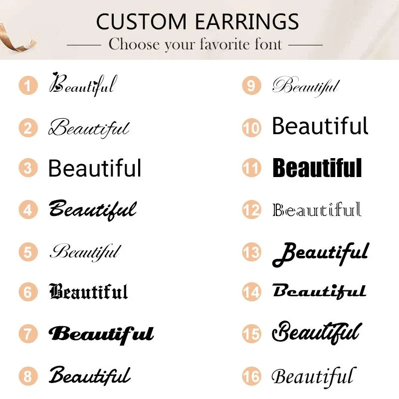 Custom XO Bamboo Earrings Set-nameplate Earrings Necklace-name Earrings-name  Plate Necklace-name Hoop Earrings-personalized Jewelry Women - Etsy