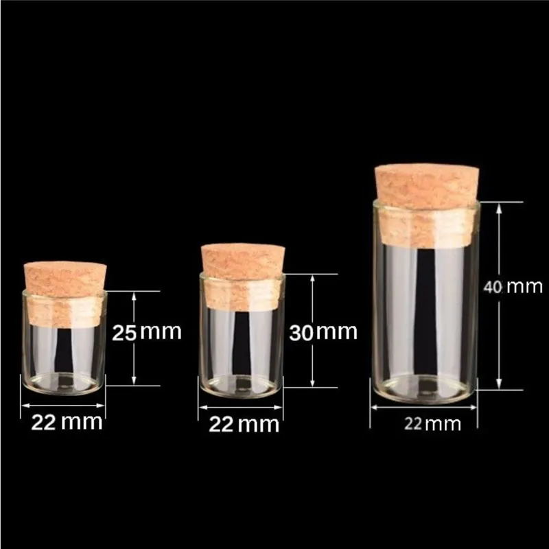 2021 new Small Test Tube With Cork Stopper 4mL 5mL 6mL Glass Spice Bottle DIY Craft Transparent Glass Bottle Drifting Bottle T9I001124