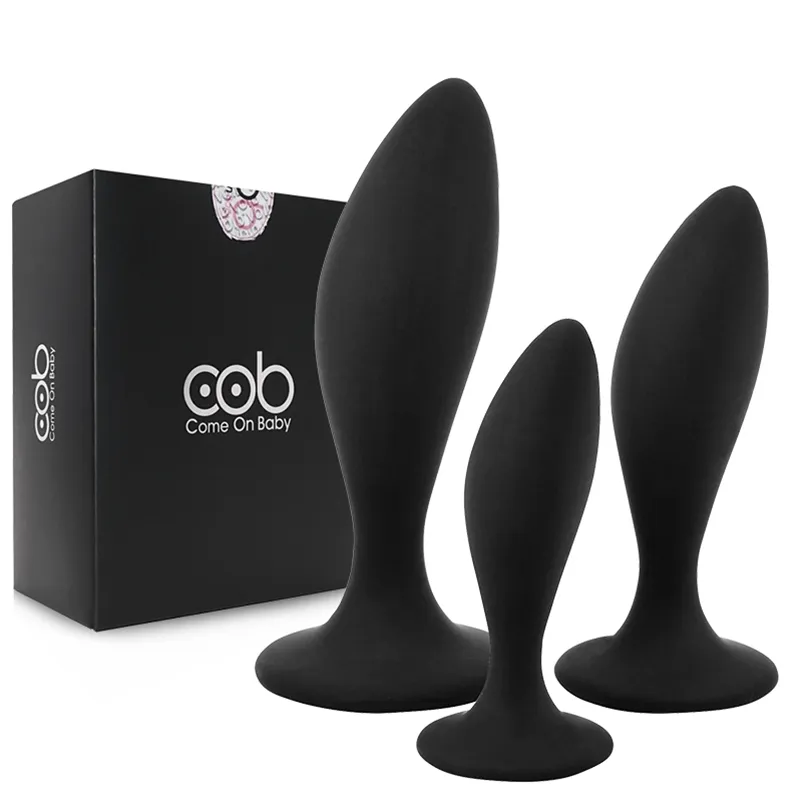 training anal plugs Lovehoney Booty Bound Anal Training Silicone Butt Plug Set (3 Piece) main image 0