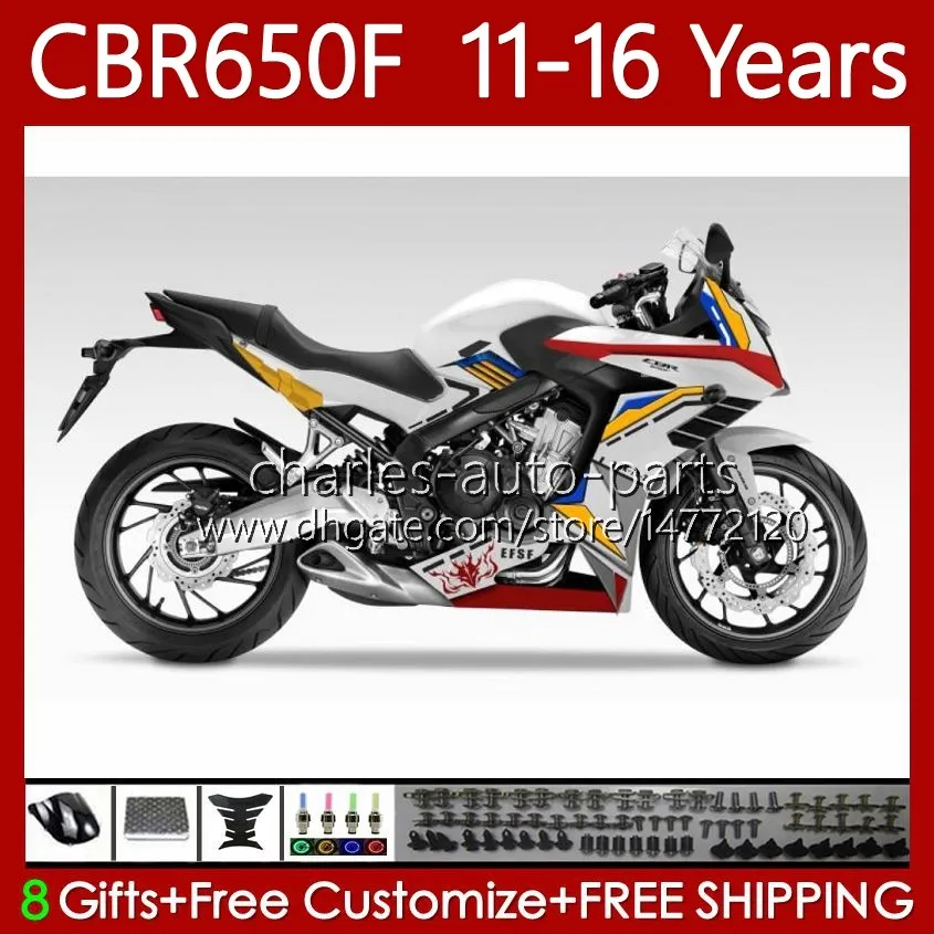 Honda CBR 650F CBR650F için Vücut Kiti 11 12 13 14 15 16 PERSALLAR 73N014 CBR 650 CBR650 F 2011-2016 650CC CBR-650F Kırmızı Sarı Mavi CBR-650 2011 2012 2013 2014 2015 2016 2016 Karoseri