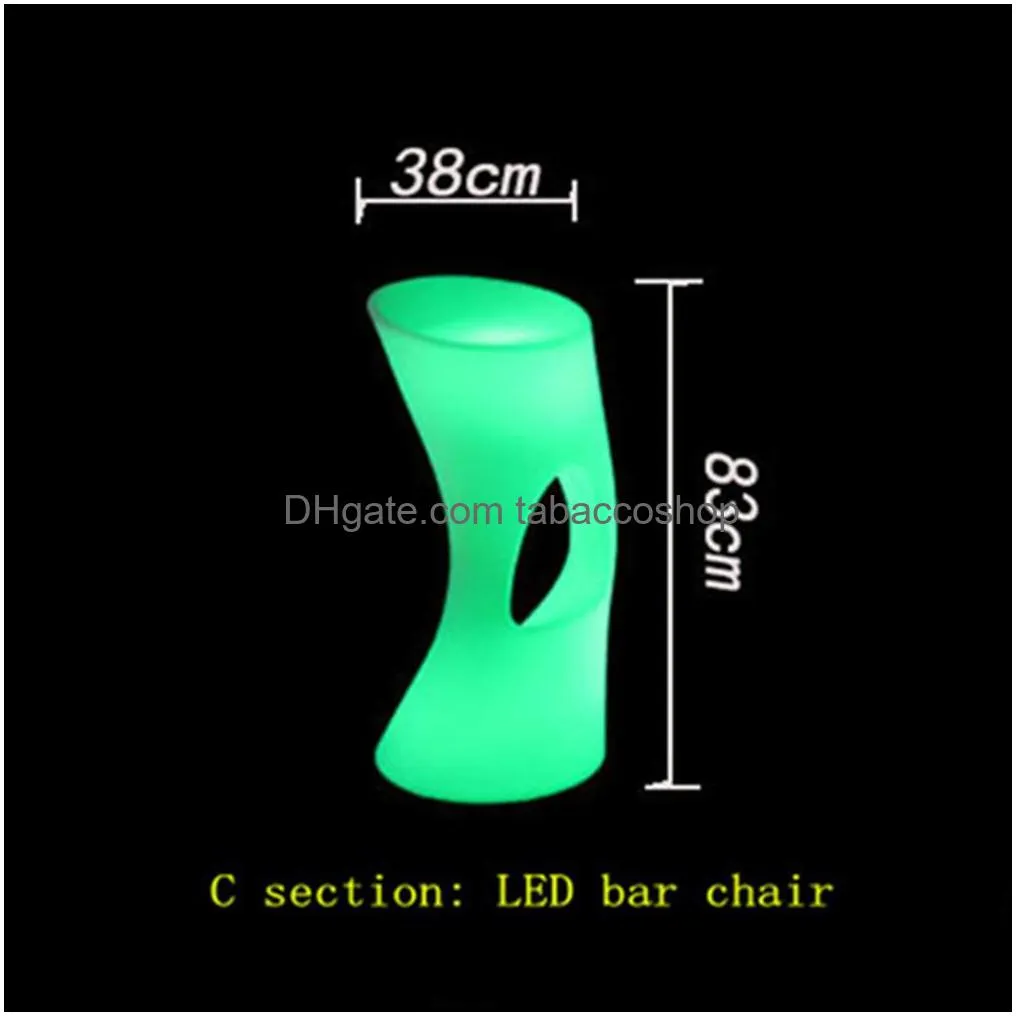 New Led luminous cocktail table lighted up bar creative lighting furniture round high club KTV disco supplies