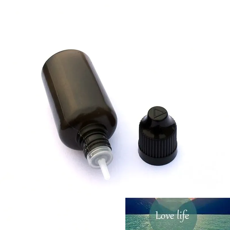 1 Stück leere PE-Flasche, 30 ml, weiche schwarze Kunststoff-Tropfflaschen mit kindersicherem Verschluss, E-Flüssigkeitsfläschchen