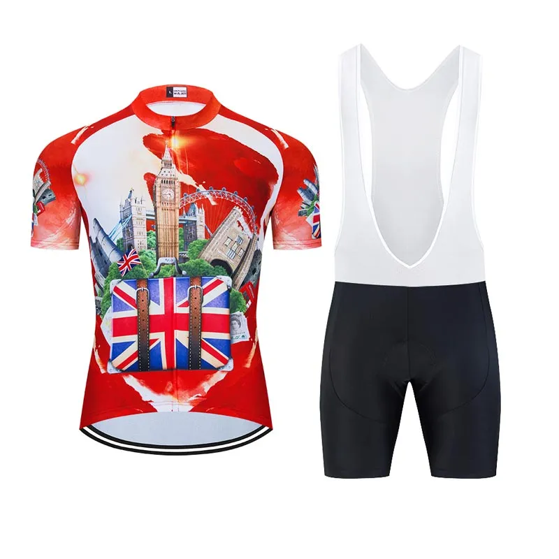 MOXILYN Cycling Jerseys for Men Cyling Gear Set Bike Clothing Kit Short Sleeves MTB Bicycle Shirts and Cycling Bibs 21011801