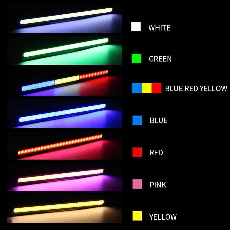 2Pcs 17cm Waterproof LED Daytime Running Lights For Cars, Multi-Color (White/Blue/Red/Yellow) - View #3