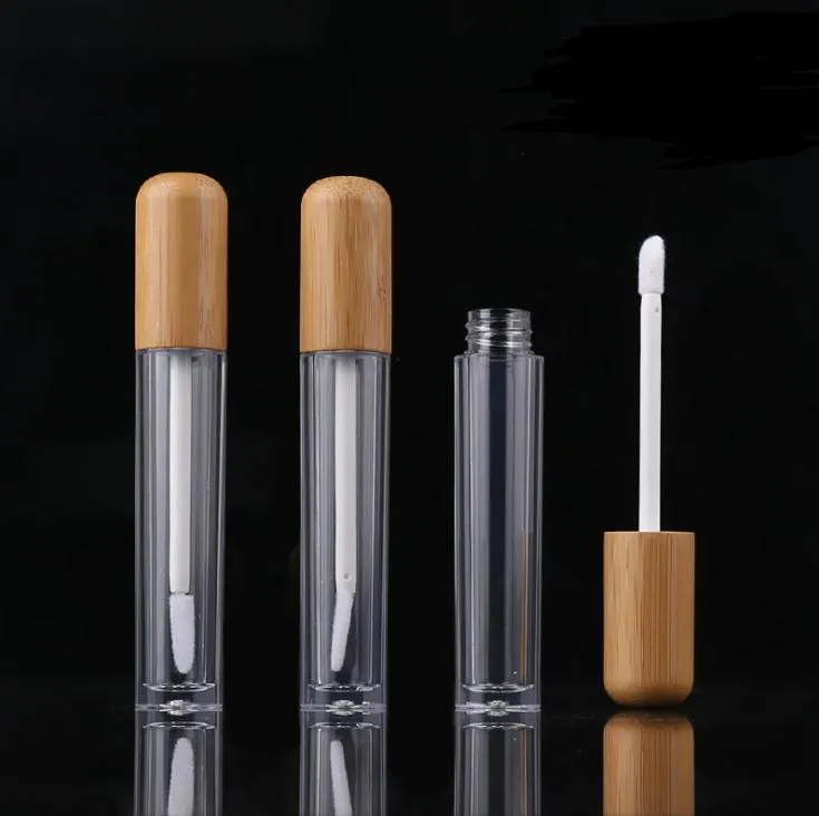 5ml Vintage Bamboo Vuoto Lip Gloss Contenitori Balsamo per labbra Tubo Contenitori cosmetici Imballaggio Bambù Rossetto Tubo fai da te SN1688